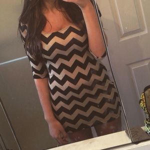 Black & Tan mini dress